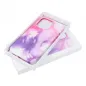 Apple iPhone 15 Plus Case Leather Mag Cover Elegant  MagSAFE  Purple splash 