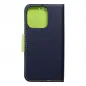 Apple iPhone 15 Pro Wallet Cases Fancy Book Navy / Lime 