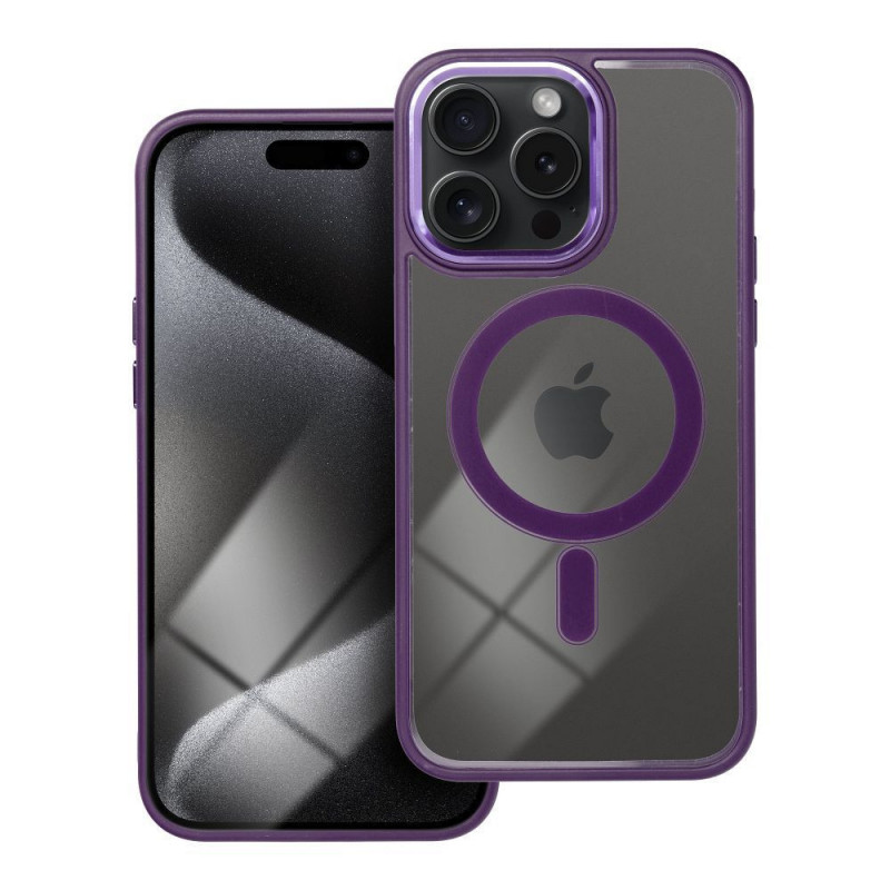 Apple iPhone 15 Pro Max Case Color Edge Mag MagSAFE  Deep purple 