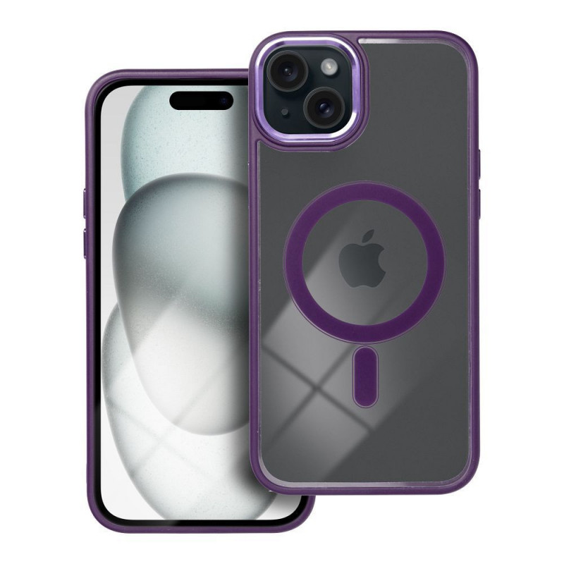 Apple iPhone 15 Plus Case Color Edge Mag MagSAFE  Deep purple 