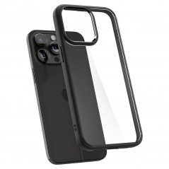 Apple iPhone 15 Pro Max Case Spigen Ultra Hybrid Crystal clear  Matte black 