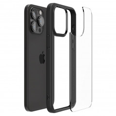 Apple iPhone 15 Pro Max Case Spigen Ultra Hybrid Crystal clear  Matte black 