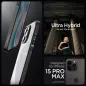 Apple iPhone 15 Pro Max Case Spigen Ultra Hybrid Crystal clear  Matte black 