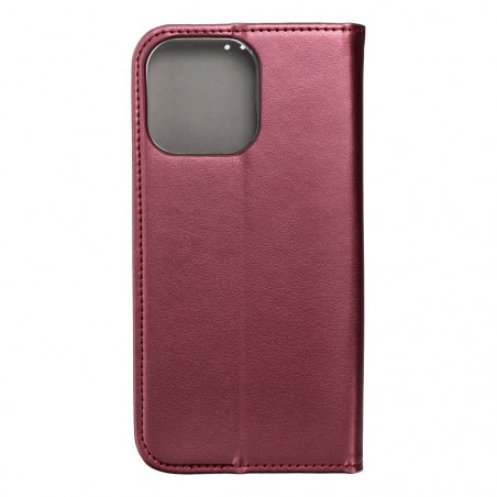 Apple iPhone 15 Pro Max Wallet Cases Smart Magneto book Burgundy 