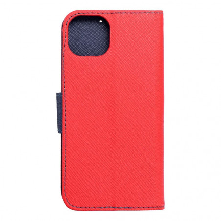 Apple iPhone 15 Plus Wallet Cases Fancy Book Red / Navy 