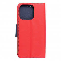 Apple iPhone 15 Pro Wallet Cases Fancy Book Red / Navy