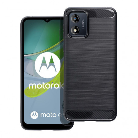 Motorola Moto E13 Case Carbon Elegant  Black 