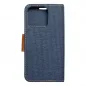 Apple iPhone 15 Pro Wallet Cases CANVAS Book Navy blue 