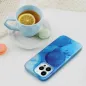 Apple iPhone 15 Pro Case Leather Mag Cover Elegant  MagSAFE  Blue splash 