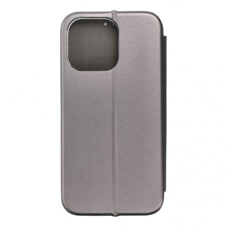 Apple iPhone 15 Pro Max Wallet Cases Book Elegance Elegant  Grey