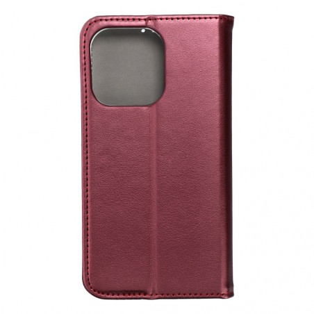 Apple iPhone 15 Pro Wallet Cases Smart Magneto book Burgundy