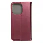 Apple iPhone 15 Pro Wallet Cases Smart Magneto book Burgundy 