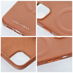 Apple iPhone 12 Case Roar Leather Mag Elegant  MagSAFE  Brown 