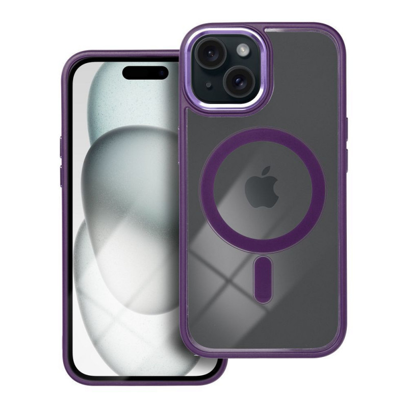 Apple iPhone 15 Case Color Edge Mag MagSAFE  Deep purple 