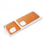 Apple iPhone 15 Pro Case Leather Mag Cover Elegant  MagSAFE  Orange 