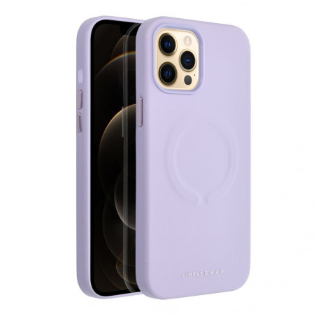 Apple iPhone 12 Pro Max Case Roar Leather Mag Elegant  MagSAFE  Purple