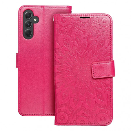 Samsung Galaxy A34 Wallet Cases MEZZO Book Mandala  Magenta 