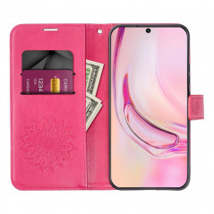 Samsung Galaxy A34 Wallet Cases MEZZO Book Mandala  Magenta 