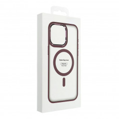 Apple iPhone 15 Pro Case Matte Mag Cove MagSAFE  Plum red 