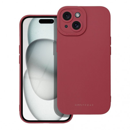 Apple iPhone 15 Case Roar Luna Monochrome, Stylish, An aesthetic accessory  Red 