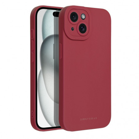 Apple iPhone 15 Case Roar Luna Monochrome, Stylish, An aesthetic accessory  Red 