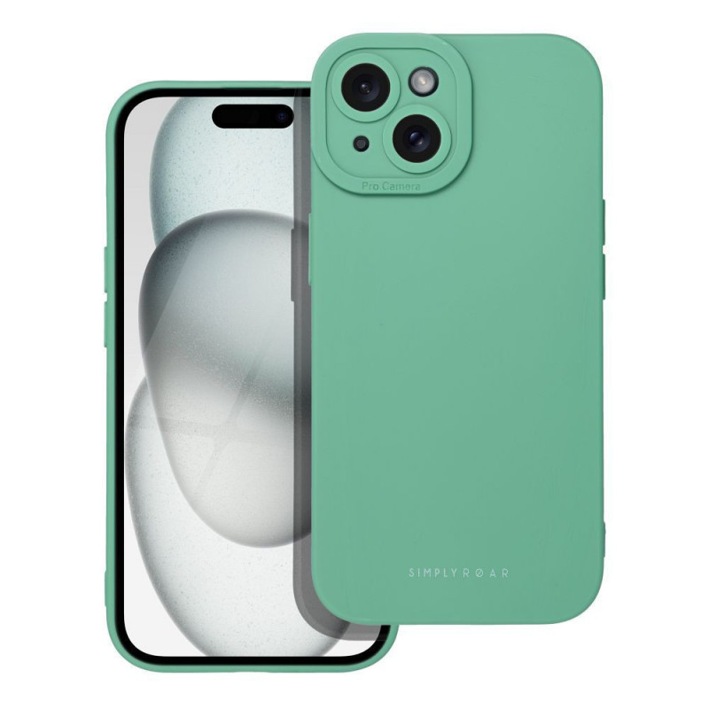 Apple iPhone 15 Case Roar Luna Monochrome, Stylish, An aesthetic accessory  Green 