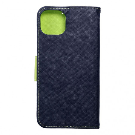 Apple iPhone 15 Plus Wallet Cases Fancy Book Navy / Lime 