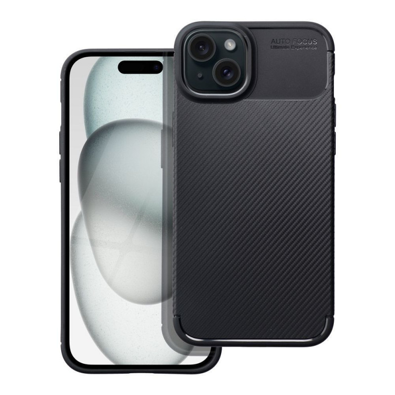 Apple iPhone 15 Case Carbon premium Elegant  Black 