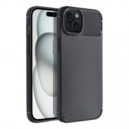 Apple iPhone 15 Case Carbon premium Elegant  Black 