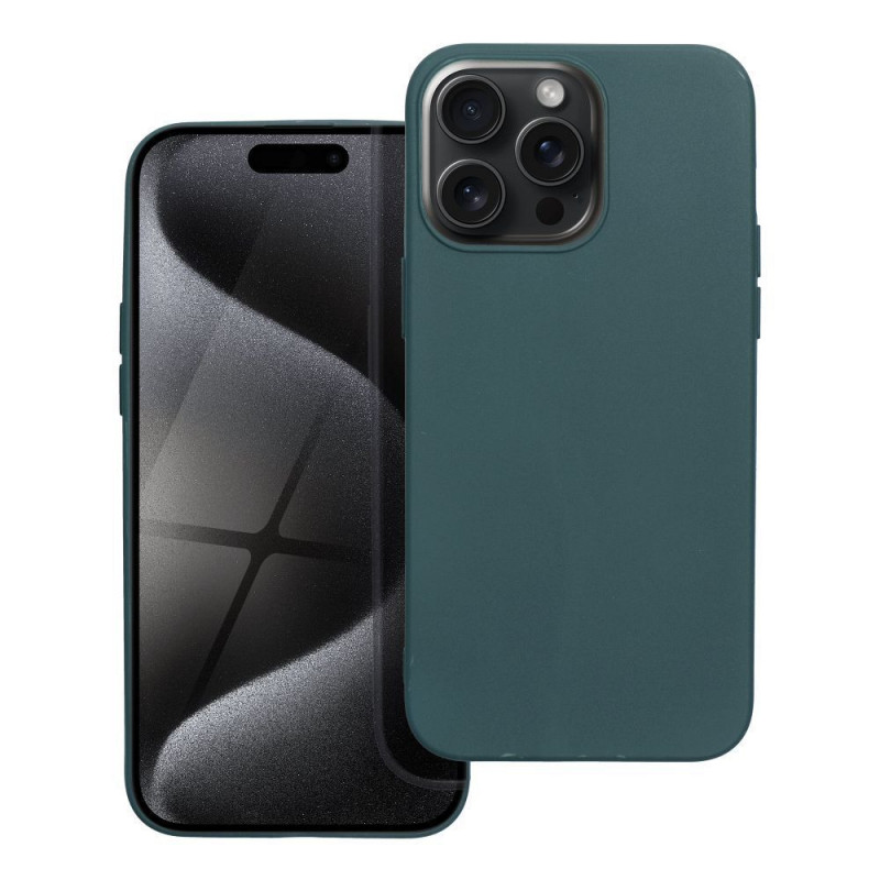 Apple iPhone 15 Pro Case MATT Dark green 