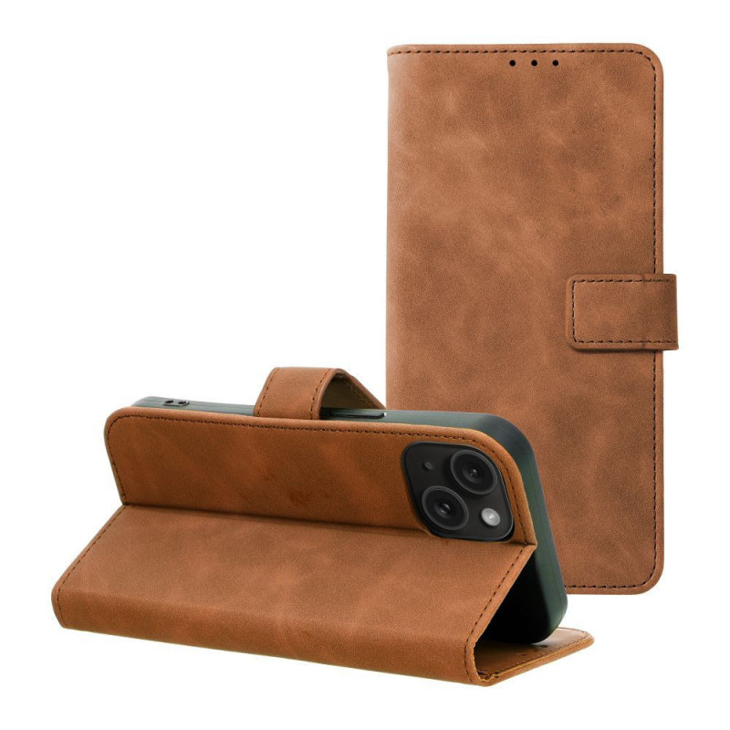 Apple iPhone 15 Wallet Cases TENDER Book Brown 