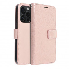 Apple iPhone 15 Pro Wallet Cases MEZZO Book Mandala  Rose gold 