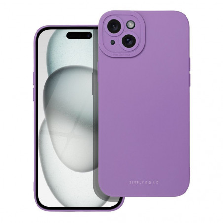 Apple iPhone 15 Plus Case Roar Luna Monochrome, Stylish, An aesthetic accessory  Violet 