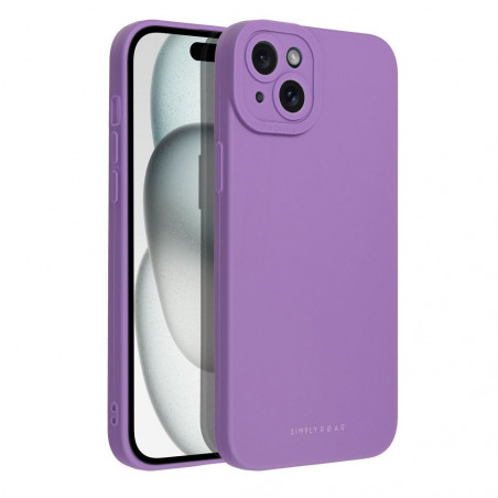 Apple iPhone 15 Plus Case Roar Luna Monochrome, Stylish, An aesthetic accessory  Violet 