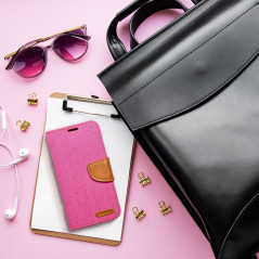 XIAOMI Redmi 12 Wallet Cases CANVAS Book Pink 