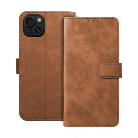 Apple iPhone 15 Plus Wallet Cases TENDER Book Brown 