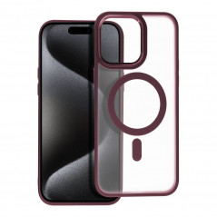 Apple iPhone 15 Pro Max Case Matte Mag Cove MagSAFE  Plum red 