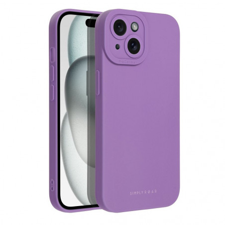 Apple iPhone 15 Case Roar Luna Monochrome, Stylish, An aesthetic accessory  Violet