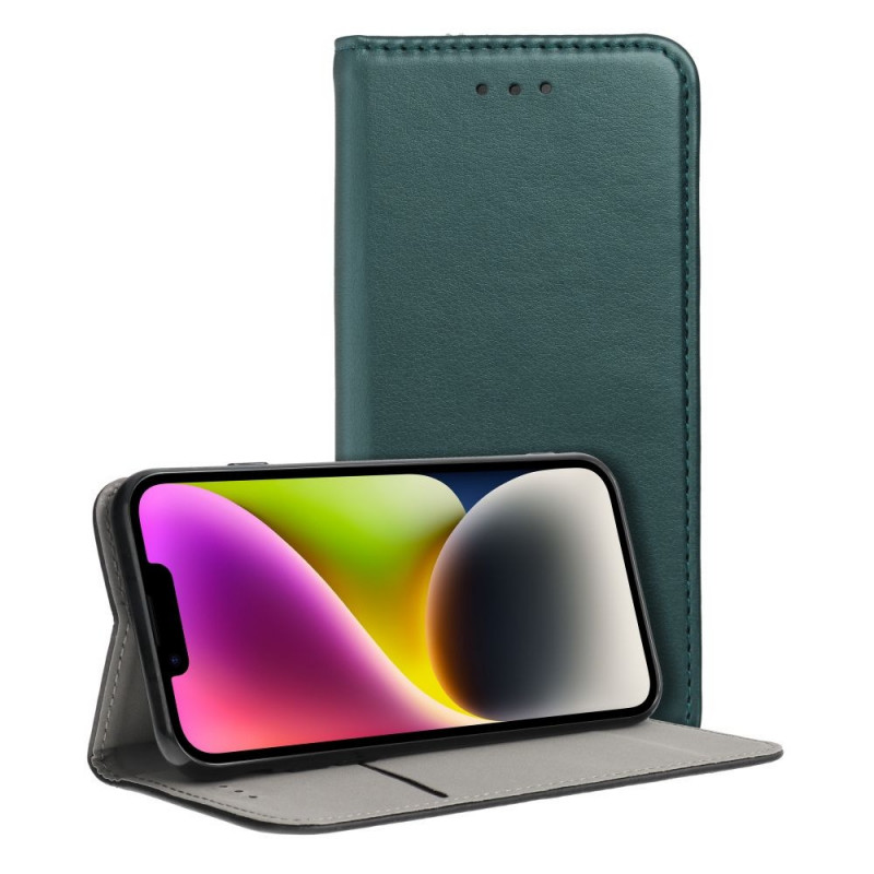 Oppo A78 5G Wallet Cases Smart Magneto book Dark green 