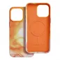 Apple iPhone 14 Pro Max Case Leather Mag Cover Elegant  MagSAFE  Orange splash 