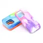 Apple iPhone 13 Pro Max Case Leather Mag Cover Elegant  MagSAFE  Purple splash 