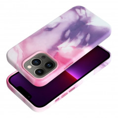 Apple iPhone 13 Pro Case Leather Mag Cover Elegant  MagSAFE  Purple splash