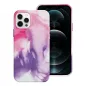 Apple iPhone 12 Pro Case Leather Mag Cover Elegant  MagSAFE  Purple splash 