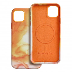 Apple iPhone XS Max Case Leather Mag Cover Elegant  MagSAFE  Orange splash 