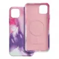 Apple iPhone 11 Pro Max Case Leather Mag Cover Elegant  MagSAFE  Purple splash 