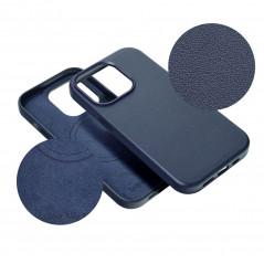 Apple iPhone 14 Case Leather Mag Cover Elegant  MagSAFE  Indigo blue 