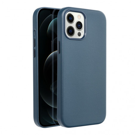 Apple iPhone 12 Pro Max Case Leather Mag Cover Elegant  MagSAFE  Indigo blue 