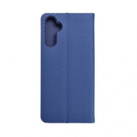 Samsung Galaxy A14 LTE Wallet Cases LUNA Book Carbon Carbon Fibre, Elegant  Blue 