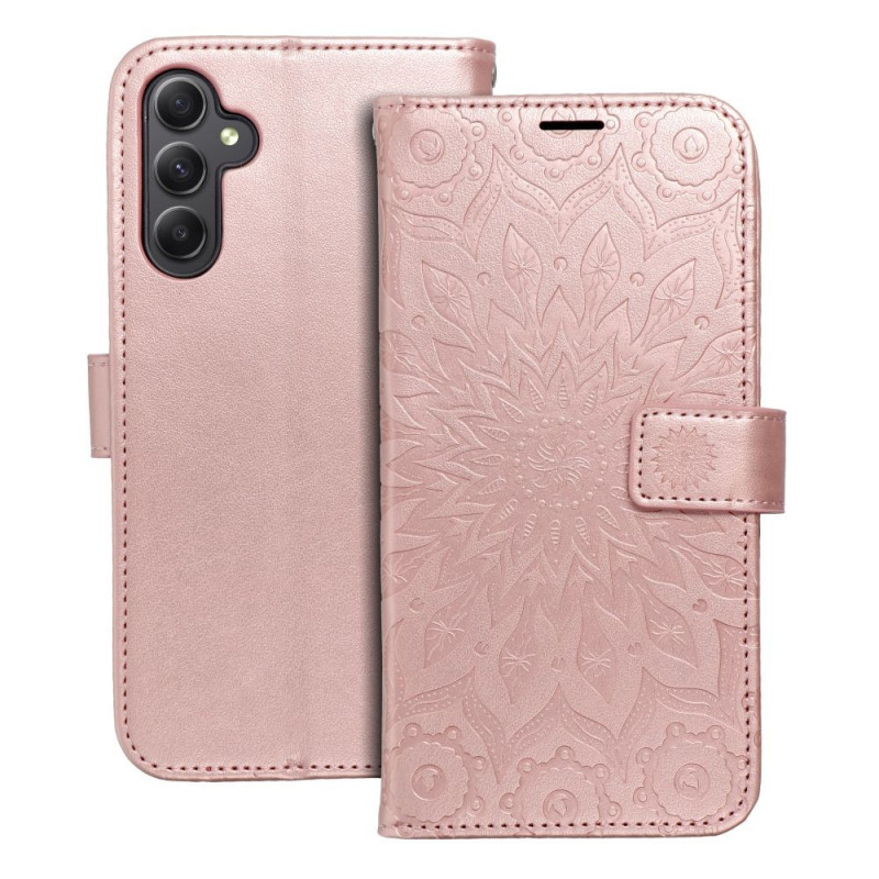 Samsung Galaxy A34 Wallet Cases MEZZO Book Mandala  Rose gold 