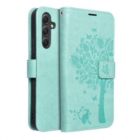 Samsung Galaxy A54 Wallet Cases MEZZO Book Tree  Green 